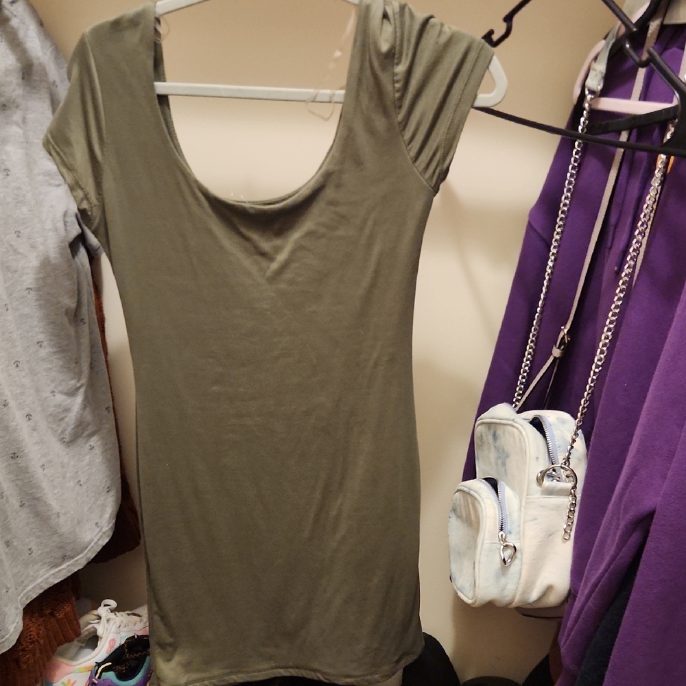 Rue21 Sage Green Short Sleeve Dress